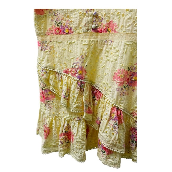 LoveShackFancy Bea Dress in Mellow Yellow - Picture 4 of 8